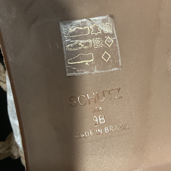 Schutz flat espadrilles in blue textile stripes 9 - Picture 7 of 7